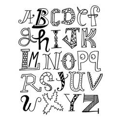 Раскраска: алфавит (образования) #124613 - Раскраски для печати