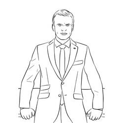 Раскраски: Emmanuel Macron - Бесплатные раскраски для печати