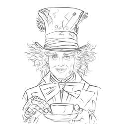 Раскраски: Johnny Depp - Бесплатные раскраски для печати