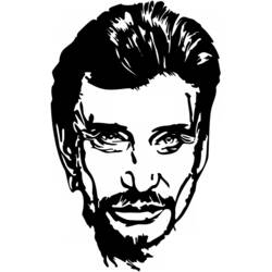 Раскраска: Johnny Hallyday (Знаменитые люди) #123104 - Бесплатные раскраски для печати