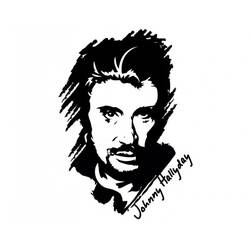 Раскраски: Johnny Hallyday - Бесплатные раскраски для печати