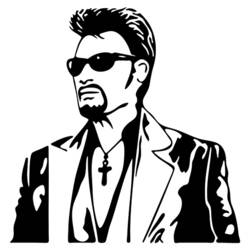 Раскраска: Johnny Hallyday (Знаменитые люди) #123126 - Бесплатные раскраски для печати
