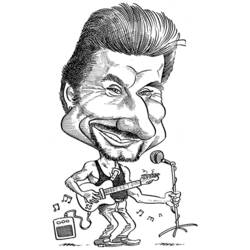 Раскраска: Johnny Hallyday (Знаменитые люди) #123127 - Бесплатные раскраски для печати