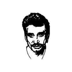 Раскраска: Johnny Hallyday (Знаменитые люди) #123158 - Бесплатные раскраски для печати