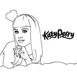Раскраски: Katy Perry - Бесплатные раскраски для печати