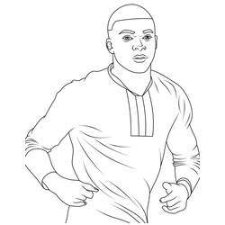 Раскраски: Kylian Mbappe - Бесплатные раскраски для печати