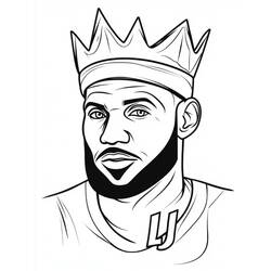 Раскраски: LeBron James - Бесплатные раскраски для печати
