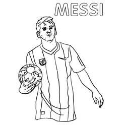 Раскраски: Lionel Messi - Бесплатные раскраски для печати