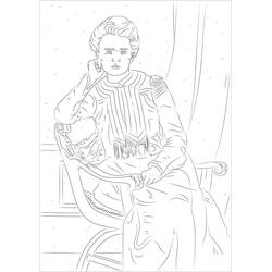 Раскраски: Marie Curie - Бесплатные раскраски для печати
