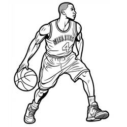 Раскраски: Michael Jordan - Бесплатные раскраски для печати