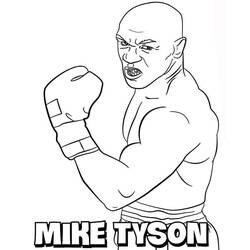 Раскраски: Mike Tyson - Бесплатные раскраски для печати