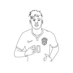 Раскраски: Neymar - Бесплатные раскраски для печати