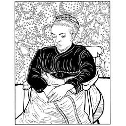 Раскраски: Vincent van Gogh - Бесплатные раскраски для печати