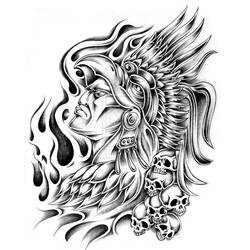 Раскраска: Ацтекская мифология (Боги и богини) #111550 - Раскраски для печати