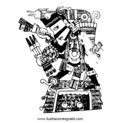 Раскраска: Ацтекская мифология (Боги и богини) #111571 - Раскраски для печати