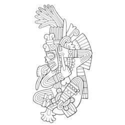 Раскраска: Ацтекская мифология (Боги и богини) #111592 - Раскраски для печати