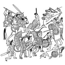 Раскраска: Ацтекская мифология (Боги и богини) #111596 - Раскраски для печати