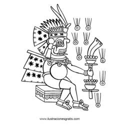 Раскраска: Ацтекская мифология (Боги и богини) #111599 - Раскраски для печати