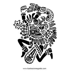 Раскраска: Ацтекская мифология (Боги и богини) #111607 - Раскраски для печати