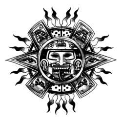Раскраска: Ацтекская мифология (Боги и богини) #111623 - Раскраски для печати