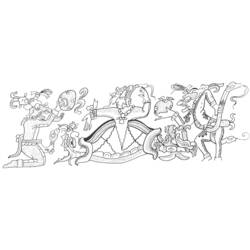 Раскраска: Ацтекская мифология (Боги и богини) #111642 - Бесплатные раскраски для печати