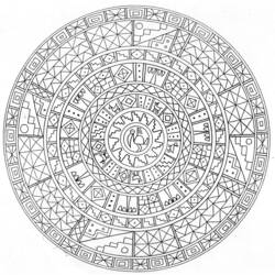 Раскраска: Ацтекская мифология (Боги и богини) #111762 - Бесплатные раскраски для печати