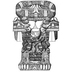 Раскраска: Ацтекская мифология (Боги и богини) #111779 - Бесплатные раскраски для печати