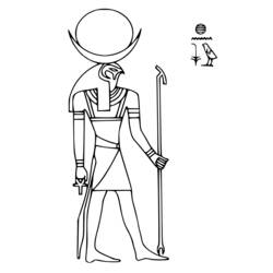 Раскраска: Египетская мифология (Боги и богини) #111127 - Раскраски для печати