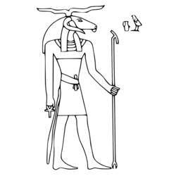 Раскраска: Египетская мифология (Боги и богини) #111128 - Раскраски для печати