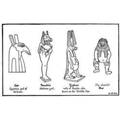 Раскраска: Египетская мифология (Боги и богини) #111143 - Раскраски для печати