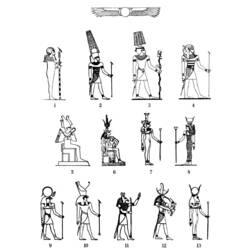 Раскраска: Египетская мифология (Боги и богини) #111159 - Раскраски для печати
