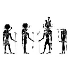 Раскраска: Египетская мифология (Боги и богини) #111163 - Бесплатные раскраски для печати