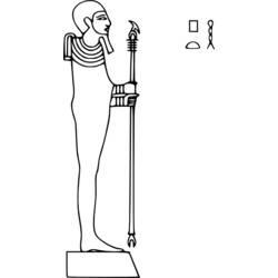 Раскраска: Египетская мифология (Боги и богини) #111193 - Бесплатные раскраски для печати