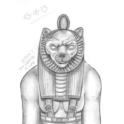 Раскраска: Египетская мифология (Боги и богини) #111212 - Бесплатные раскраски для печати