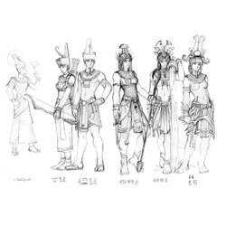 Раскраска: Египетская мифология (Боги и богини) #111270 - Раскраски для печати