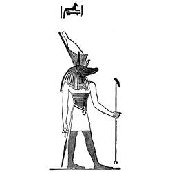 Раскраска: Египетская мифология (Боги и богини) #111399 - Бесплатные раскраски для печати