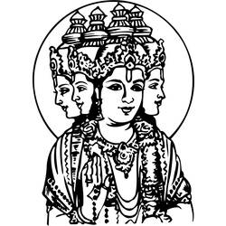 Раскраска: Индуистская мифология (Боги и богини) #109218 - Раскраски для печати