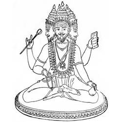 Раскраска: Индуистская мифология (Боги и богини) #109219 - Раскраски для печати