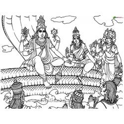 Раскраска: Индуистская мифология (Боги и богини) #109221 - Бесплатные раскраски для печати