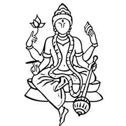 Раскраска: Индуистская мифология (Боги и богини) #109227 - Раскраски для печати