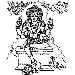 Раскраска: Индуистская мифология (Боги и богини) #109228 - Раскраски для печати