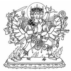 Раскраска: Индуистская мифология (Боги и богини) #109231 - Раскраски для печати