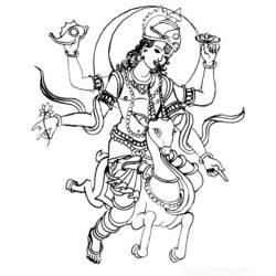 Раскраска: Индуистская мифология (Боги и богини) #109240 - Раскраски для печати