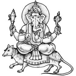 Раскраска: Индуистская мифология (Боги и богини) #109249 - Раскраски для печати
