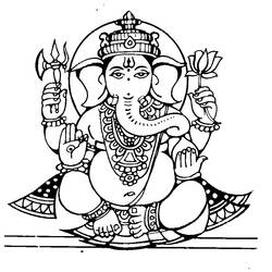 Раскраска: Индуистская мифология (Боги и богини) #109279 - Раскраски для печати