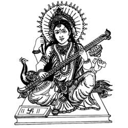 Раскраска: Индуистская мифология (Боги и богини) #109289 - Бесплатные раскраски для печати