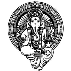 Раскраска: Индуистская мифология (Боги и богини) #109296 - Раскраски для печати