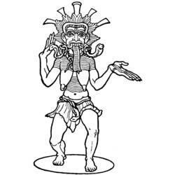 Раскраска: Индуистская мифология (Боги и богини) #109320 - Бесплатные раскраски для печати