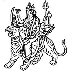 Раскраска: Индуистская мифология (Боги и богини) #109397 - Бесплатные раскраски для печати