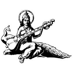 Раскраска: Индуистская мифология (Боги и богини) #109429 - Бесплатные раскраски для печати